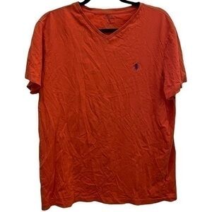 Polo Ralph Lauren Burnt Orange Vneck Tshirt Medium 
Condition 8/10 no flaws